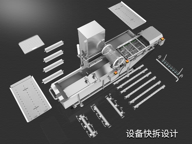 高質(zhì)毛輥物料清洗機(jī)，氣泡清洗，清洗800kg/小時(shí)